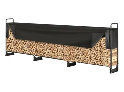 Leñero para Exteriores de 3,8 M con Tapa SucceBuy, 384 x 36 x 117 Cm (Leñero para Exteriores con Tapa)