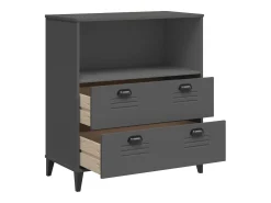 Lene Librería VIKEN madera de ingeniería gris antracita 80x40x90 cm