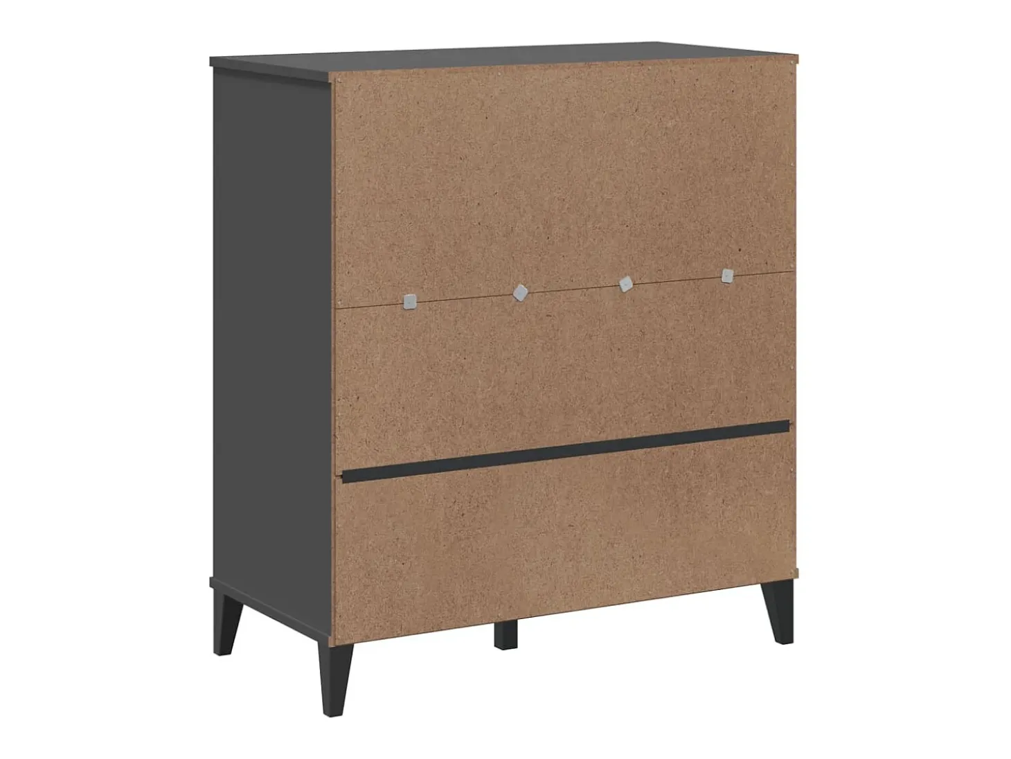 Lene Librería VIKEN madera de ingeniería gris antracita 80x40x90 cm