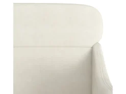 Leon Scott Sillón de terciopelo color crema 63x76x80 cm