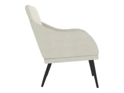 Leon Scott Sillón de terciopelo color crema 63x76x80 cm