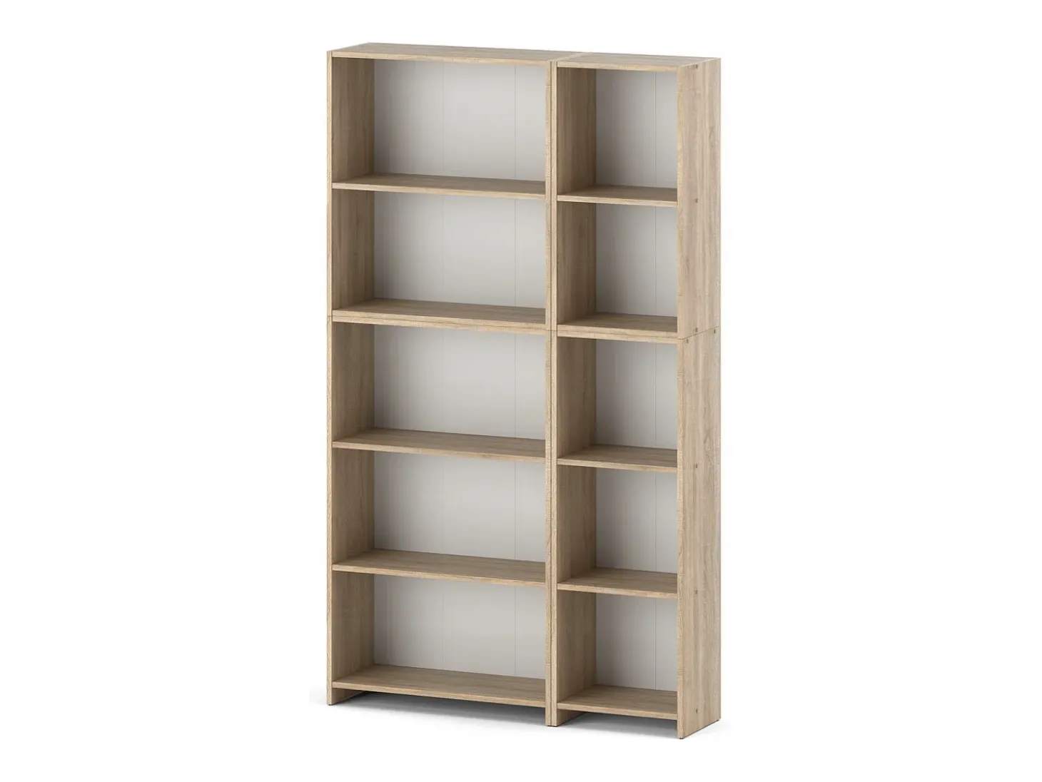 Librería - Estantería multifunción roble Sonoma 5 niveles 10 estantes 110X30x189cm - Para libros, juguetes y accesorios de oficina