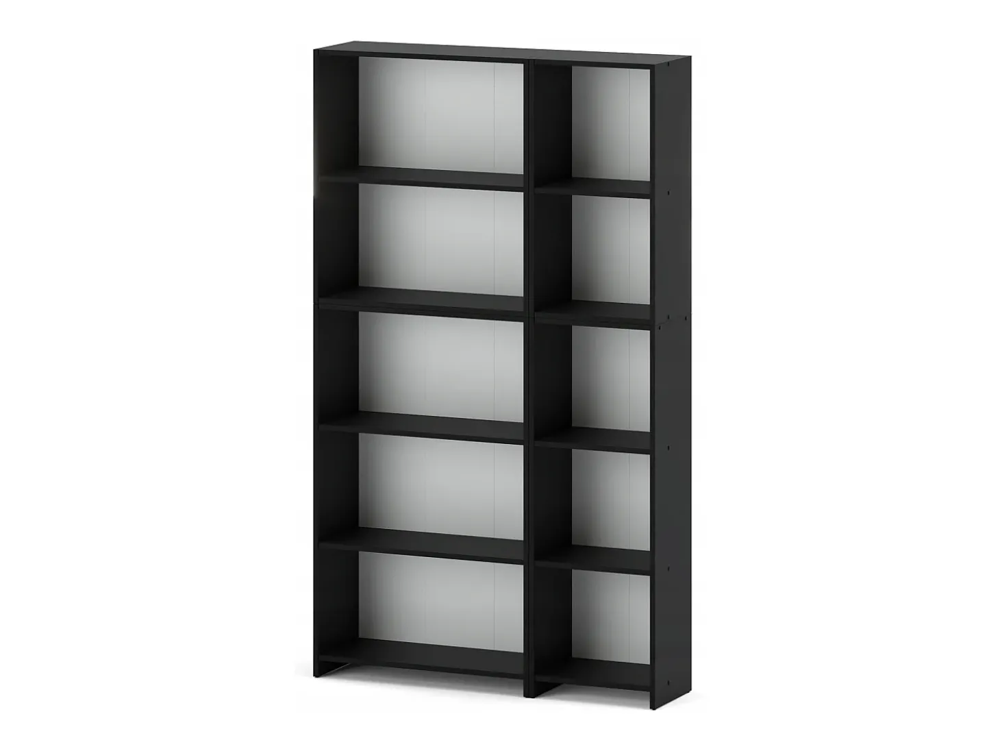 Librería - Estantería multifunción Negra 5 niveles 110X30x189cm - Para libros, juguetes y accesorios de oficina