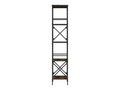 Librería 5 estantes madera ingeniería roble ahumado 59x35x171cm