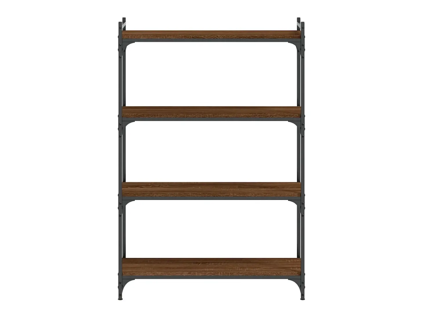 Librería 4 estantes madera ingeniería roble marrón 80x30x120 cm