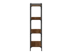 Librería 4 estantes madera ingeniería roble marrón 80x30x120 cm