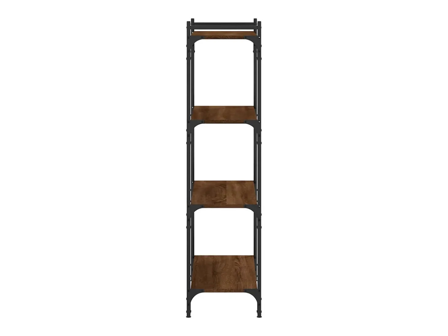 Librería 4 estantes madera ingeniería roble marrón 80x30x120 cm