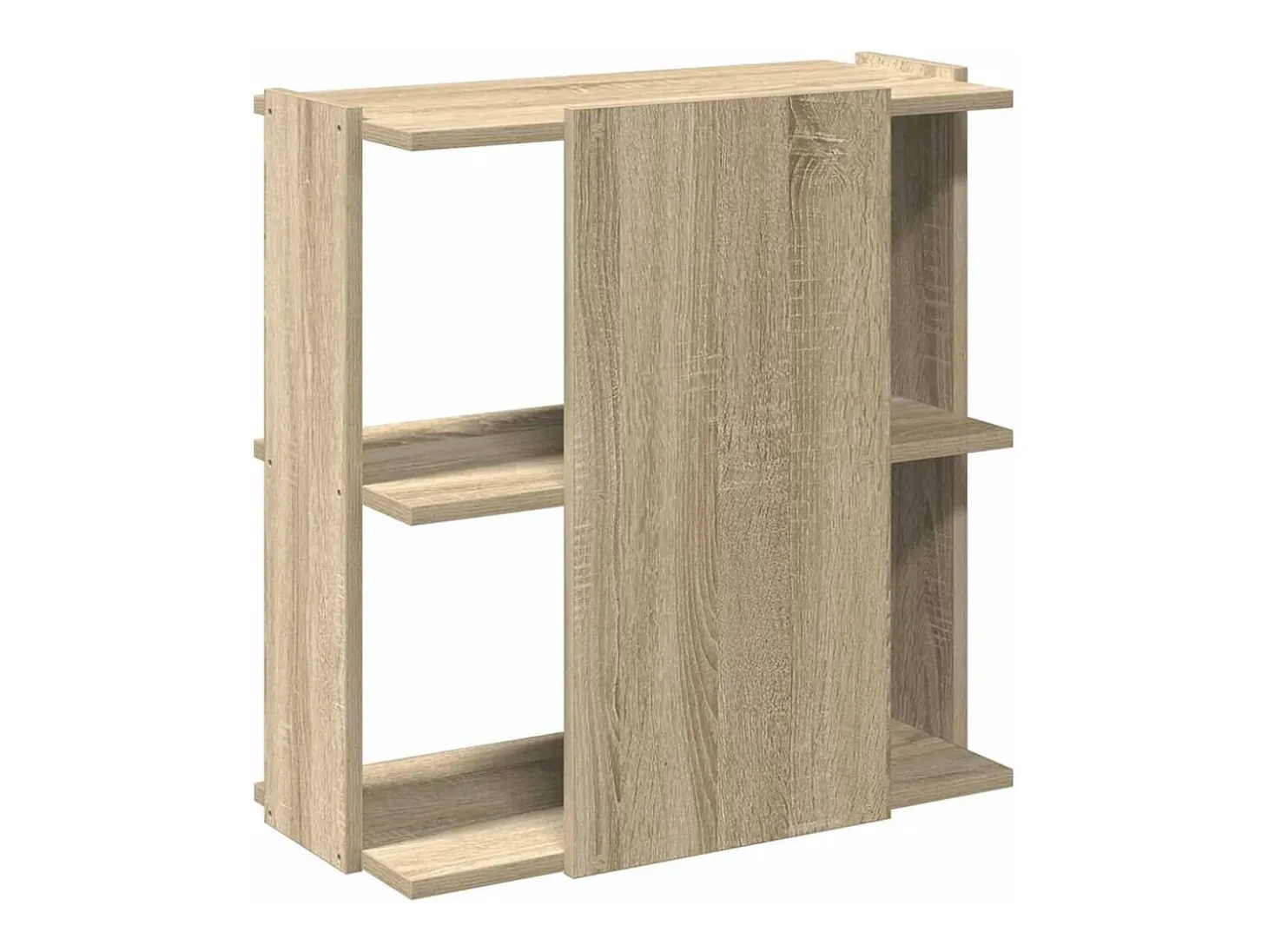 Librería 3 estantes madera ingeniería roble Sonoma 60x30x60 cm