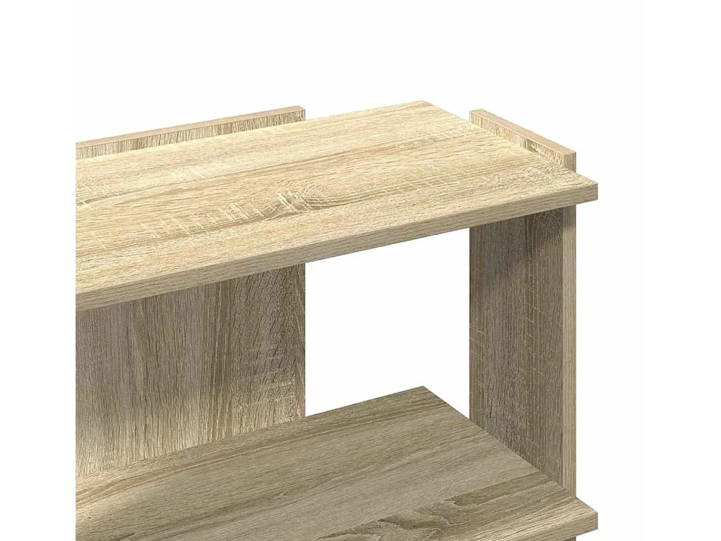 Librería 3 estantes madera ingeniería roble Sonoma 60x30x60 cm