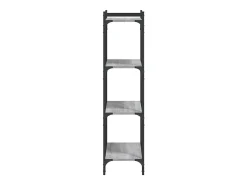 Librería 4 estantes madera ingeniería gris Sonoma 60x30x120 cm