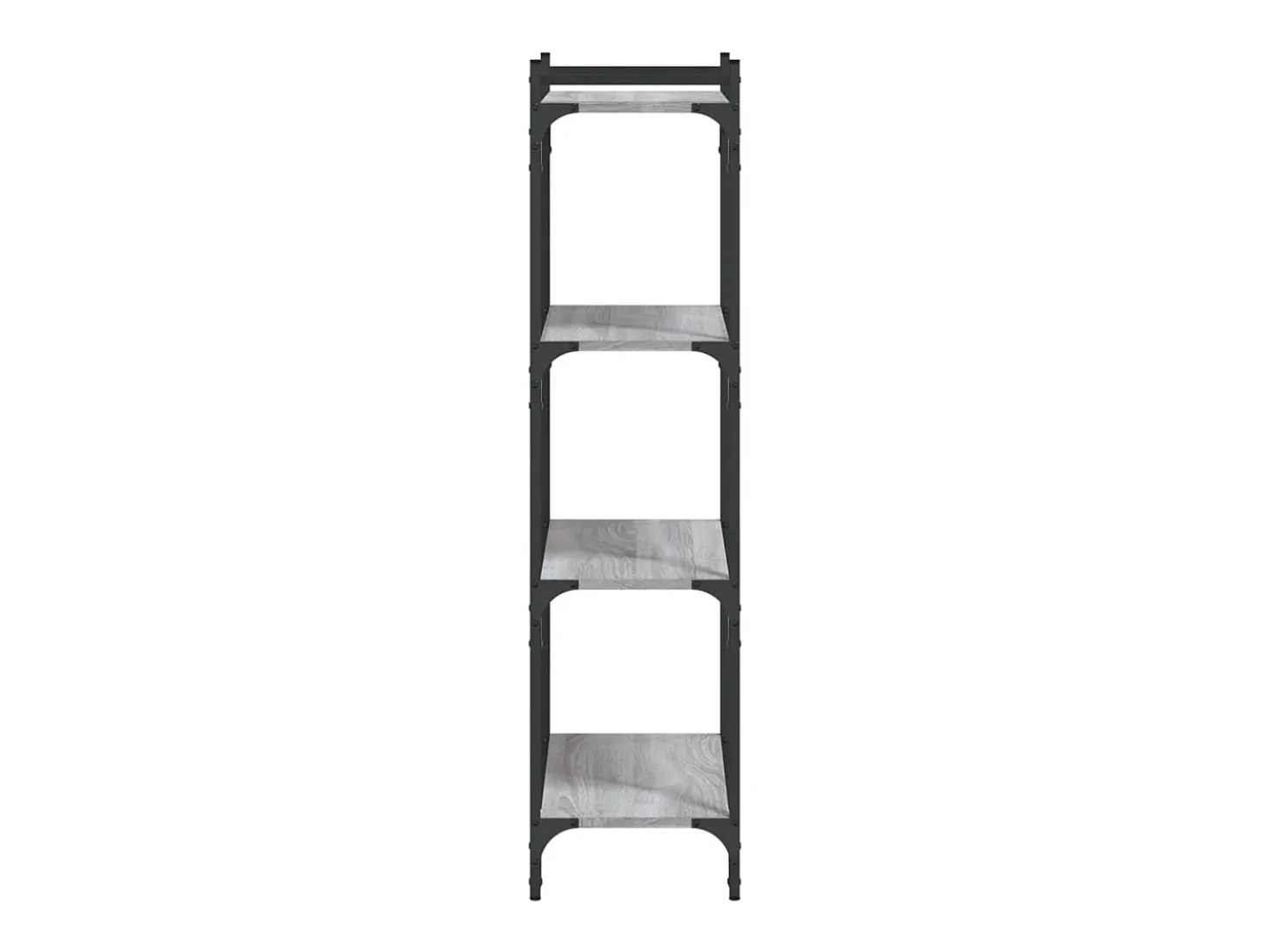 Librería 4 estantes madera ingeniería gris Sonoma 60x30x120 cm
