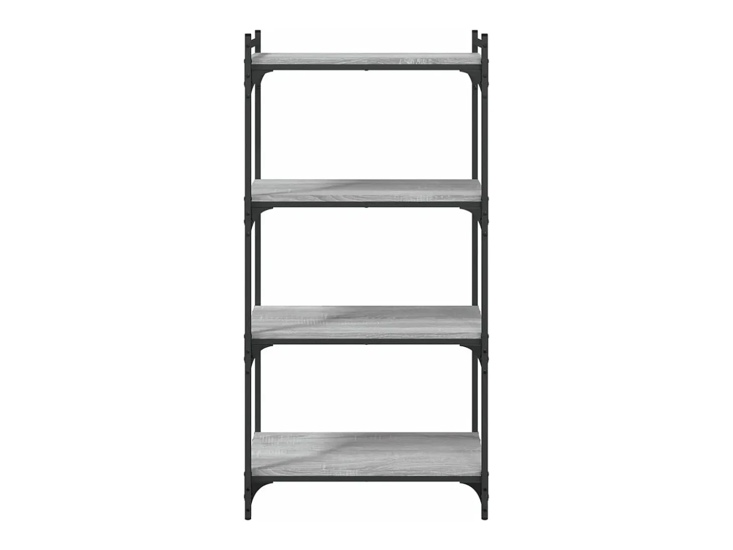 Librería 4 estantes madera ingeniería gris Sonoma 60x30x120 cm