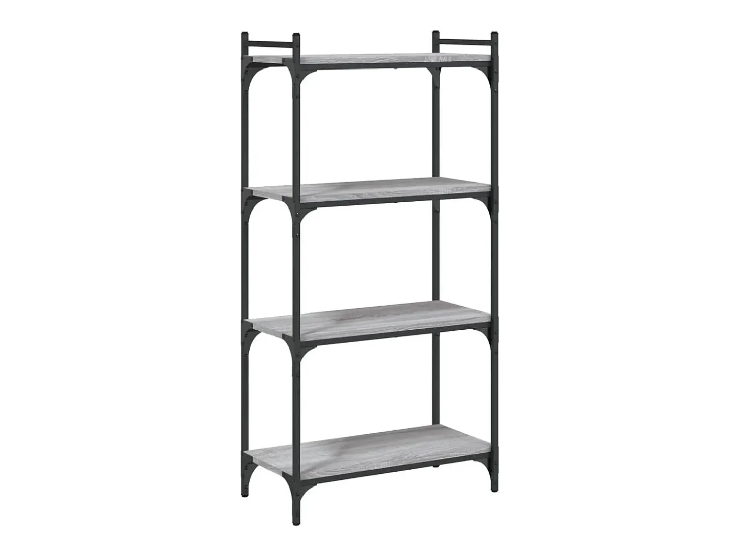 Librería 4 estantes madera ingeniería gris Sonoma 60x30x120 cm