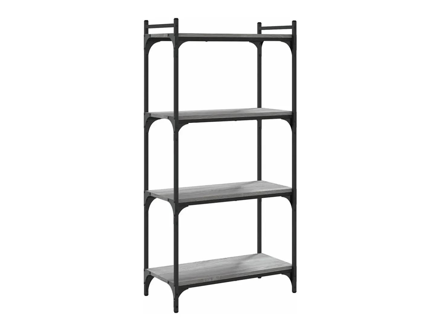 Librería 4 estantes madera ingeniería gris Sonoma 60x30x120 cm