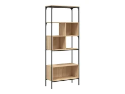 Librería 5 estantes madera de ingeniería roble 76x33x188,5 cm