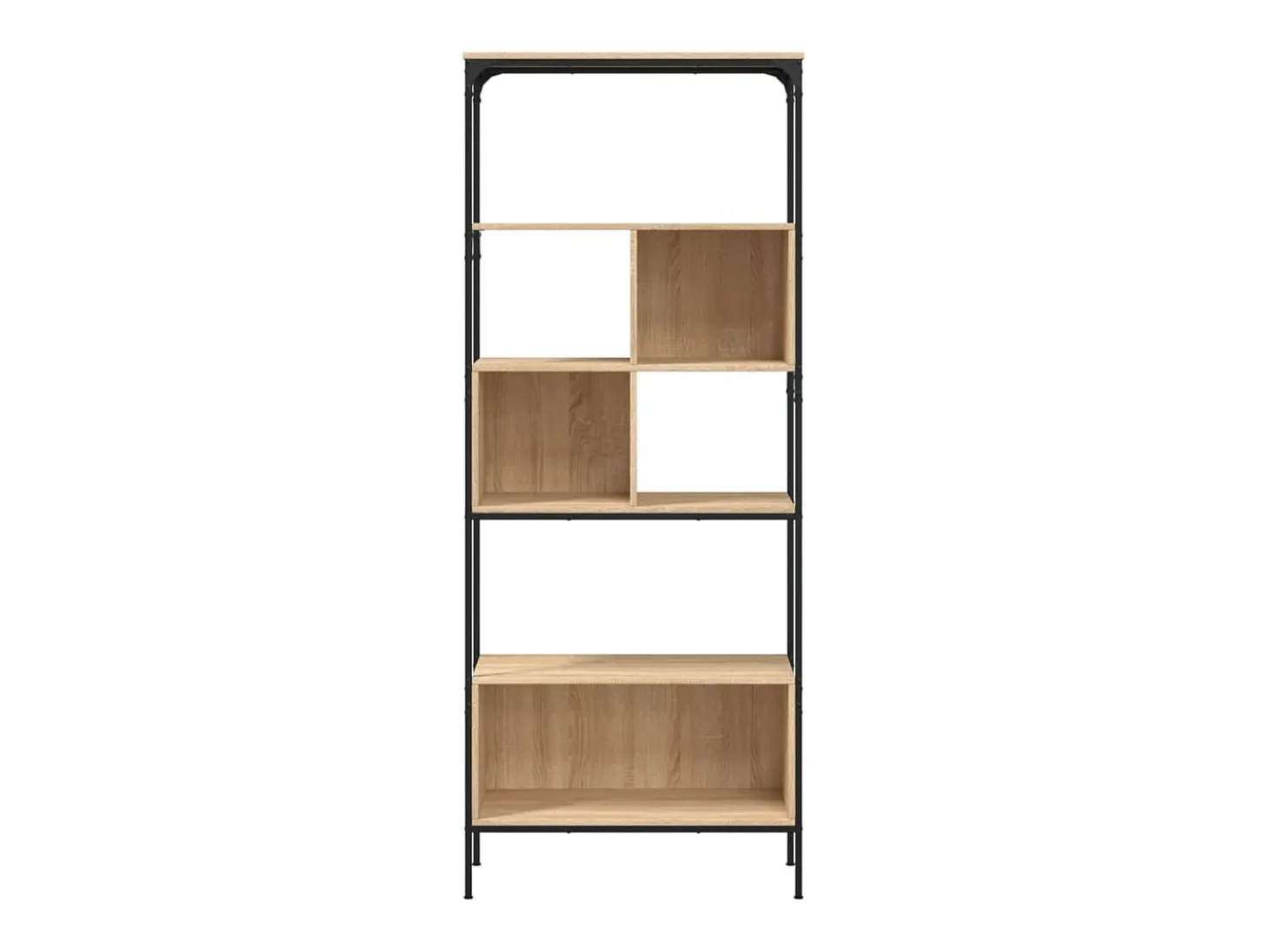 Librería 5 estantes madera de ingeniería roble 76x33x188,5 cm