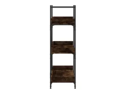 Librería 3 estantes madera ingeniería roble humo 100x33x108,5cm