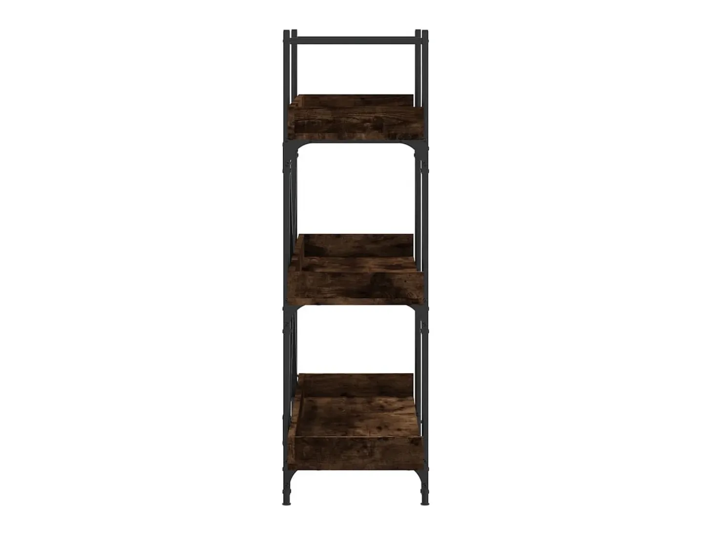 Librería 3 estantes madera ingeniería roble humo 100x33x108,5cm