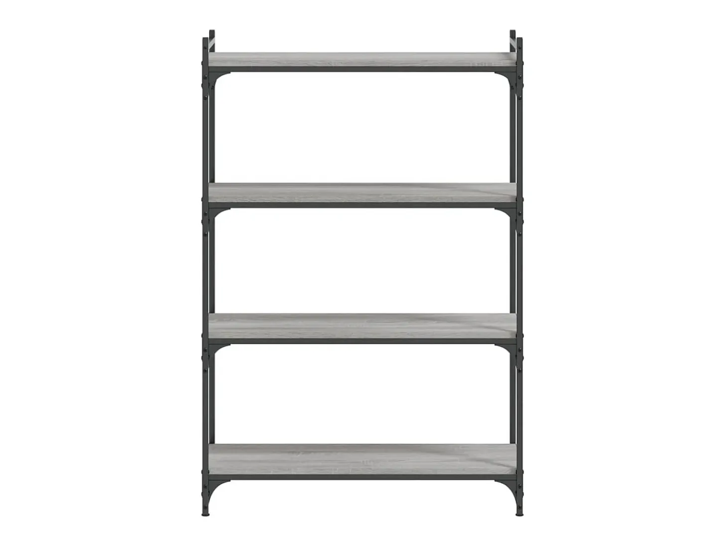 Librería 4 estantes madera ingeniería gris Sonoma 80x30x120 cm