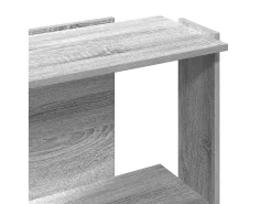 Librería 3 estantes madera ingeniería gris sonoma 60x30x80 cm