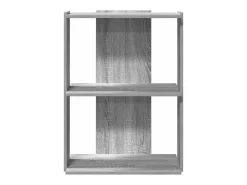 Librería 3 estantes madera ingeniería gris sonoma 60x30x80 cm