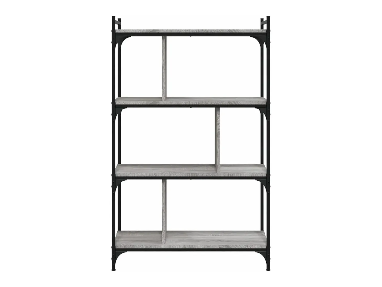 Librería 4 estantes madera ingeniería gris Sonoma 76x32x123 cm