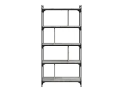 Librería 5 estantes madera ingeniería gris Sonoma 76x32x158 cm