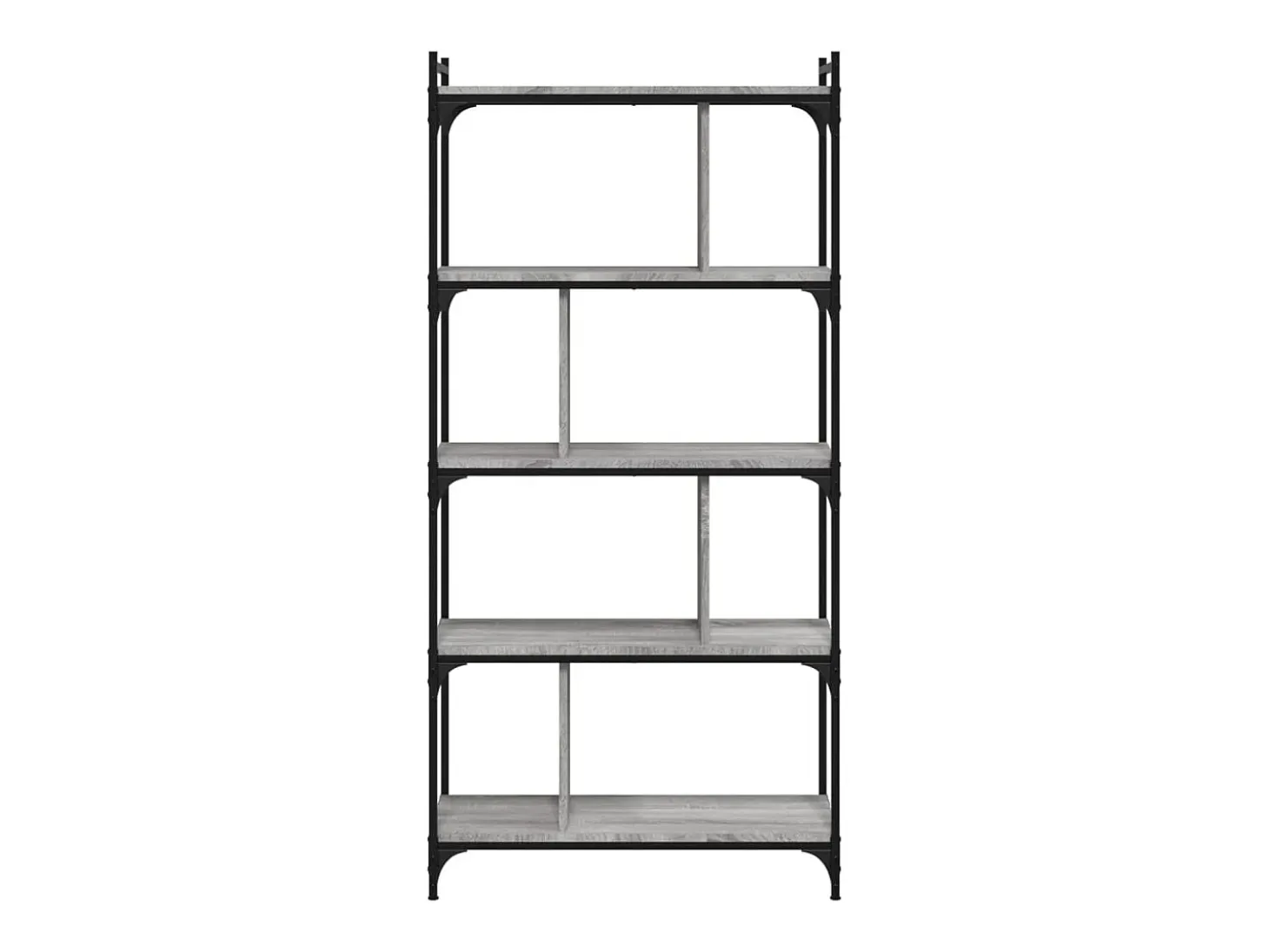 Librería 5 estantes madera ingeniería gris Sonoma 76x32x158 cm