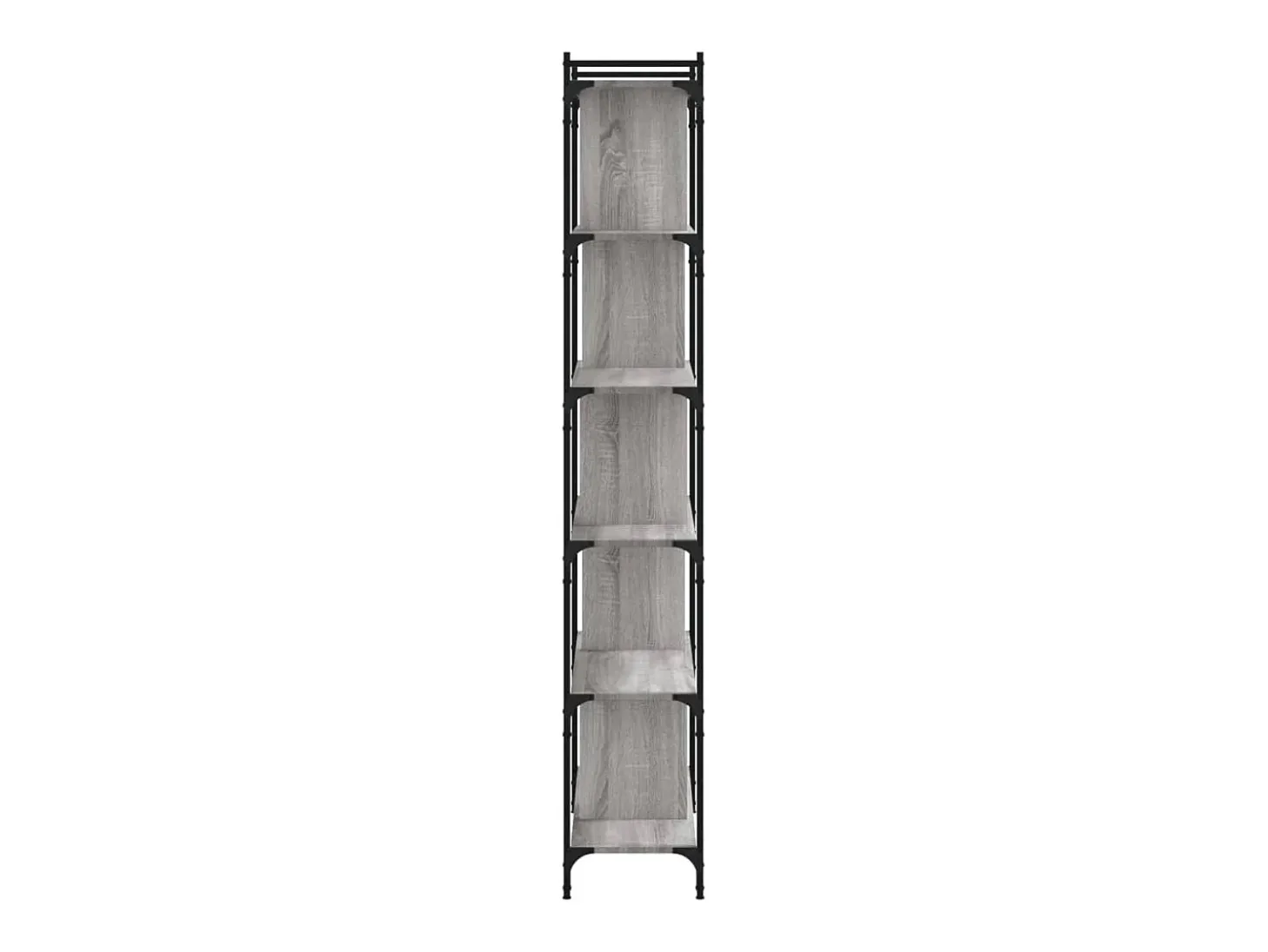 Librería 6 estantes madera ingeniería gris Sonoma 76x32x192 cm