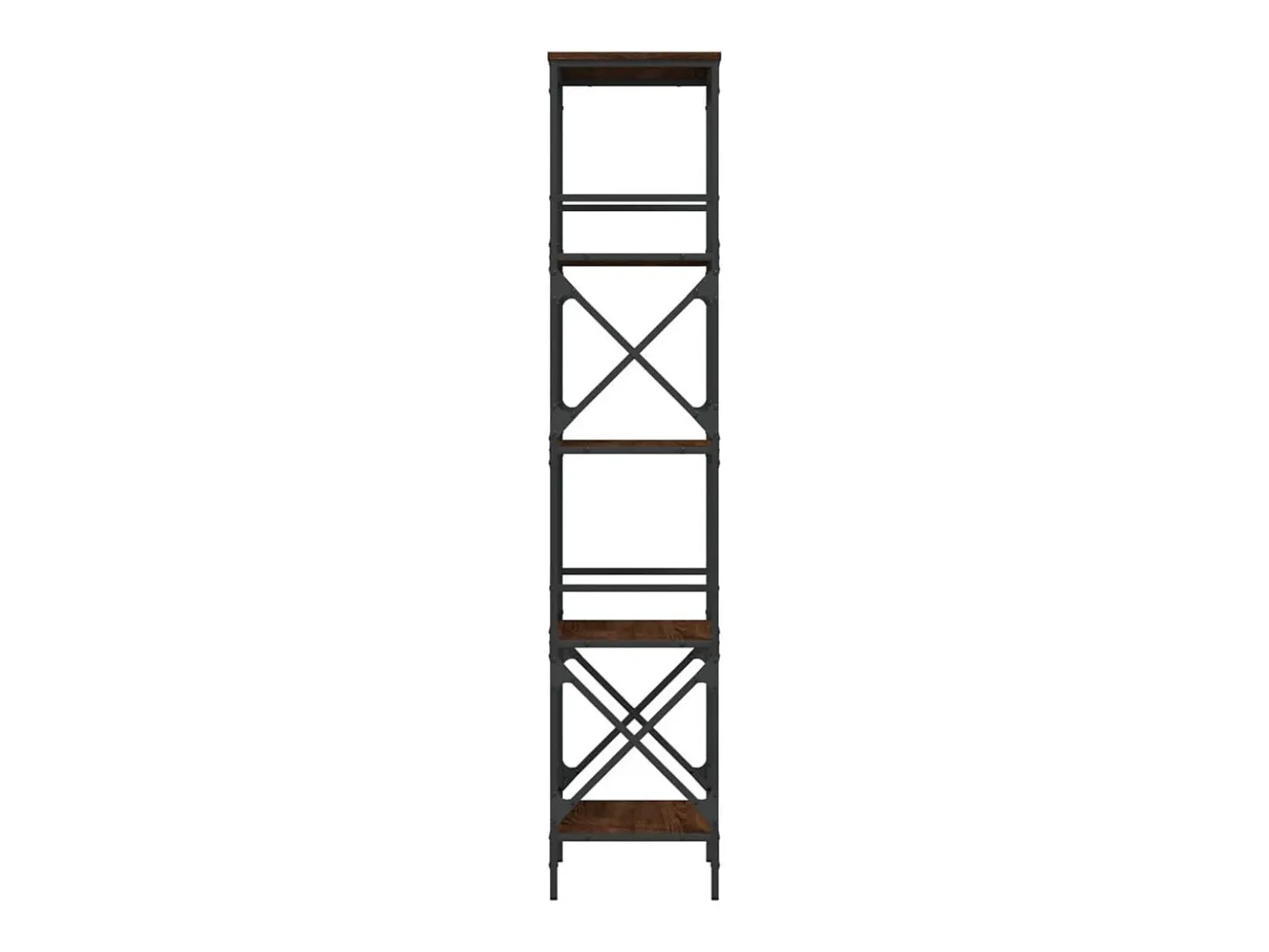 Librería 5 estantes madera ingeniería roble marrón 59x35x171cm