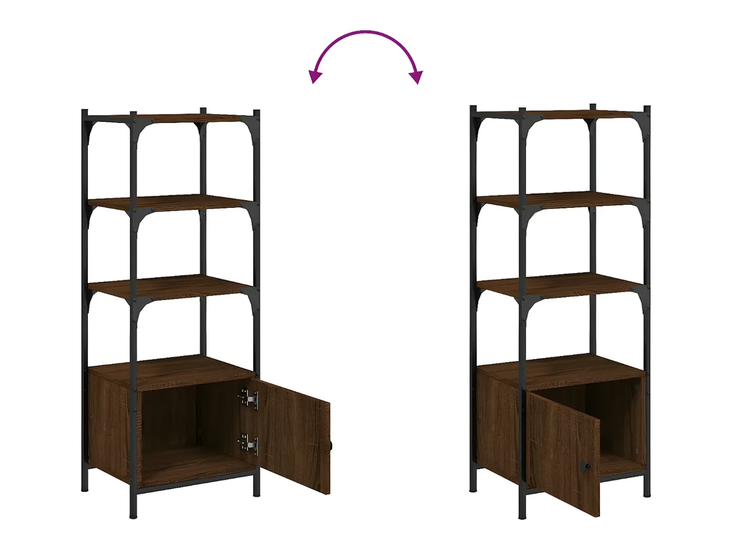 Librería 3 estantes madera ingeniería marrón 41x30x109,5 cm