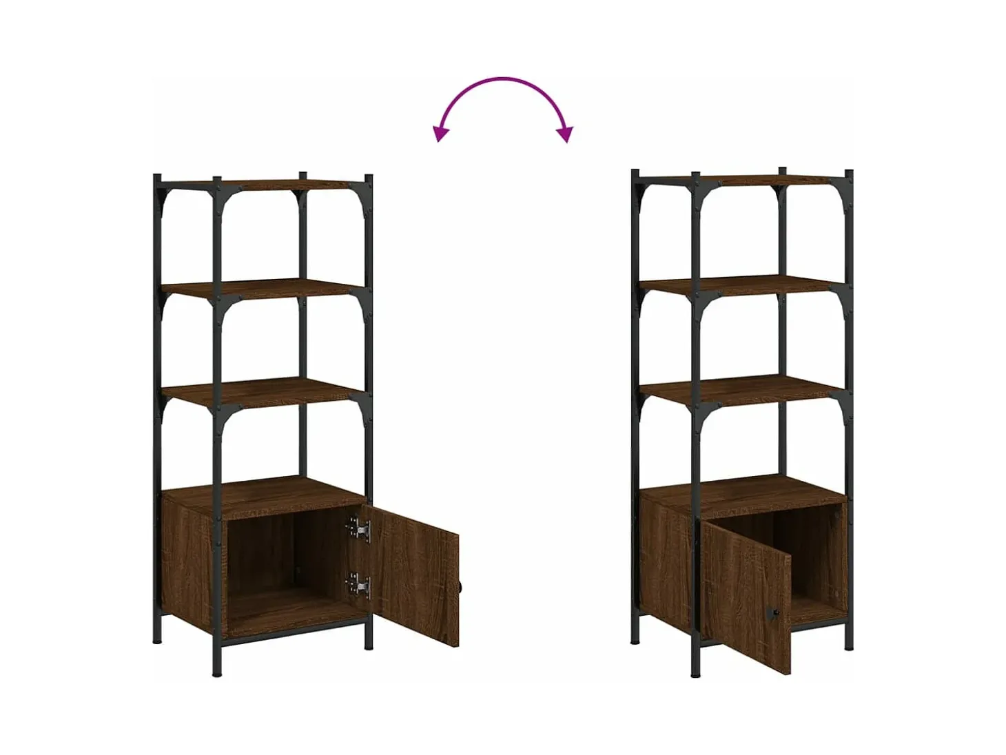 Librería 3 estantes madera ingeniería marrón 41x30x109,5 cm