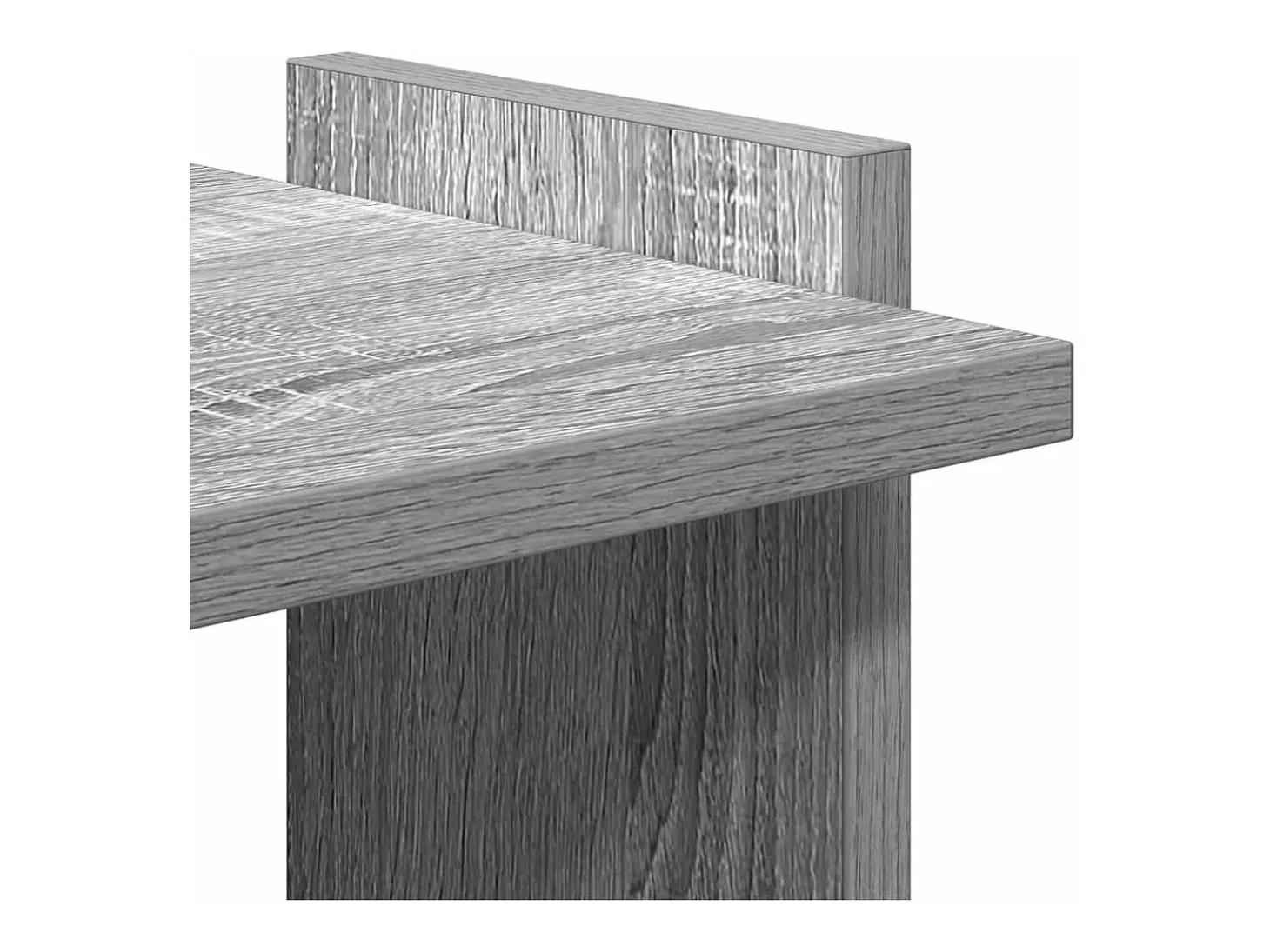 Librería 3 estantes madera ingeniería gris Sonoma 60x30x120 cm