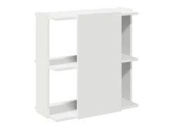 Librería 3 niveles madera ingeniería blanco 60x30x60 cm