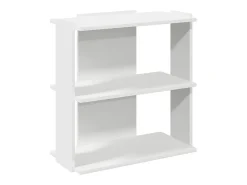 Librería 3 niveles madera ingeniería blanco 60x30x60 cm