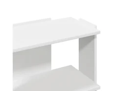 Librería 3 niveles madera ingeniería blanco 60x30x60 cm