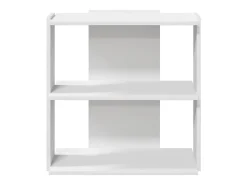 Librería 3 niveles madera ingeniería blanco 60x30x60 cm