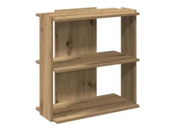 Librería 3 niveles madera ingeniería roble artesanal 60x30x60cm