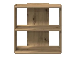 Librería 3 niveles madera ingeniería roble artesanal 60x30x60cm