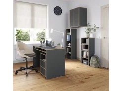 Librería antracita 40x30x140 tetrix