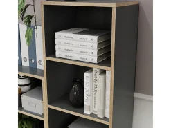 Librería antracita 40x30x140 tetrix