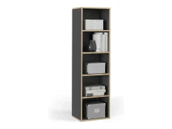Librería antracita 40x30x140 tetrix