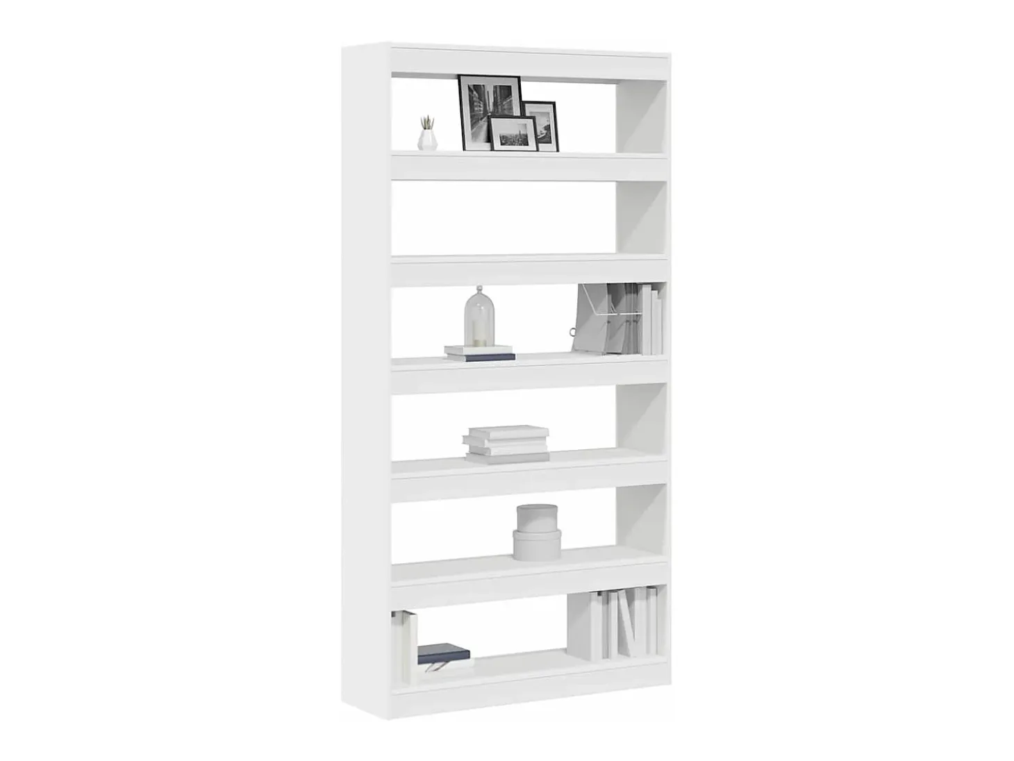 Librería Blanca de Madera de Ingeniería 100 x 30 x 198 cm Estante