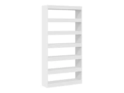 Librería Blanca de Madera de Ingeniería 100 x 30 x 198 cm Estante