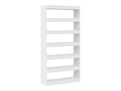 Librería Blanca de Madera de Ingeniería 100 x 30 x 198 cm Estante