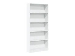 Librería blanca 80x24x176 cm madera contrachapada