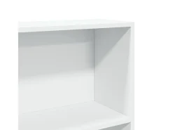 Librería blanca 80x24x176 cm madera contrachapada