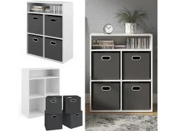 Librería blanco 72x30.6x90.2