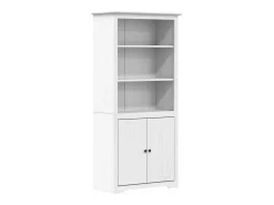 Librería BODO madera maciza de pino blanco 80x40x172 cm