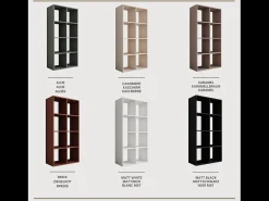 Librería con 8 compartimentos – color: aloe verde – 147 × 74 × 30 cm, vertical u horizontal